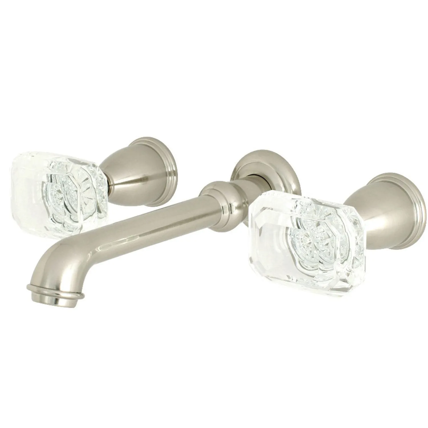 Best Krystal Onyx Wall Mount 2-Handle Bathroom Faucet Wall Mount