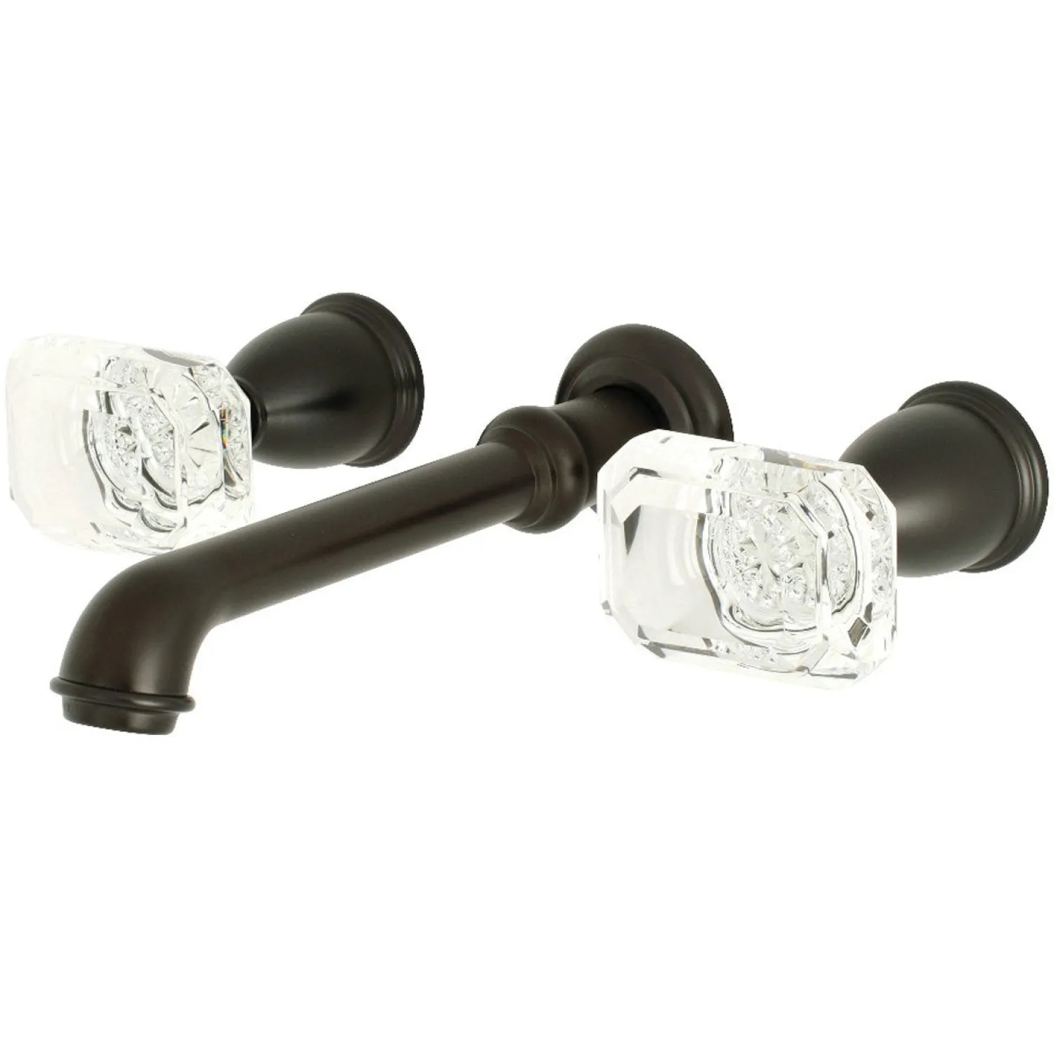Best Krystal Onyx Wall Mount 2-Handle Bathroom Faucet Wall Mount