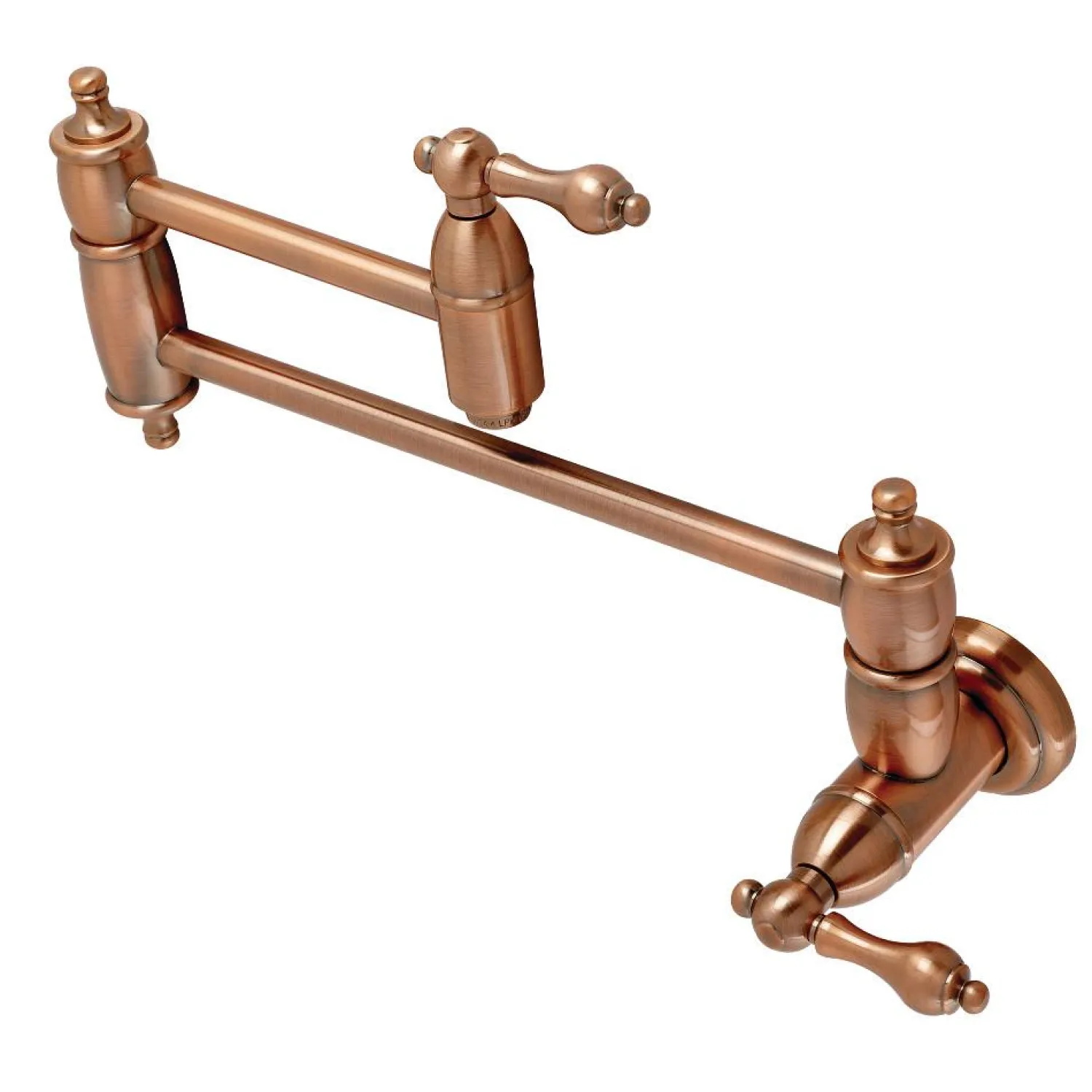 Sale KS310ALAC Restoration Wall Mount Pot Filler Kitchen Faucet, Antique Copper Wall Mounted Kitchen Faucets