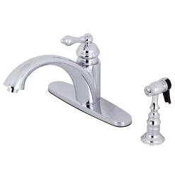 Discount KS6571ALBS Single-Handle Kitchen Faucet in Polished Chrome Faucets With Side Spray