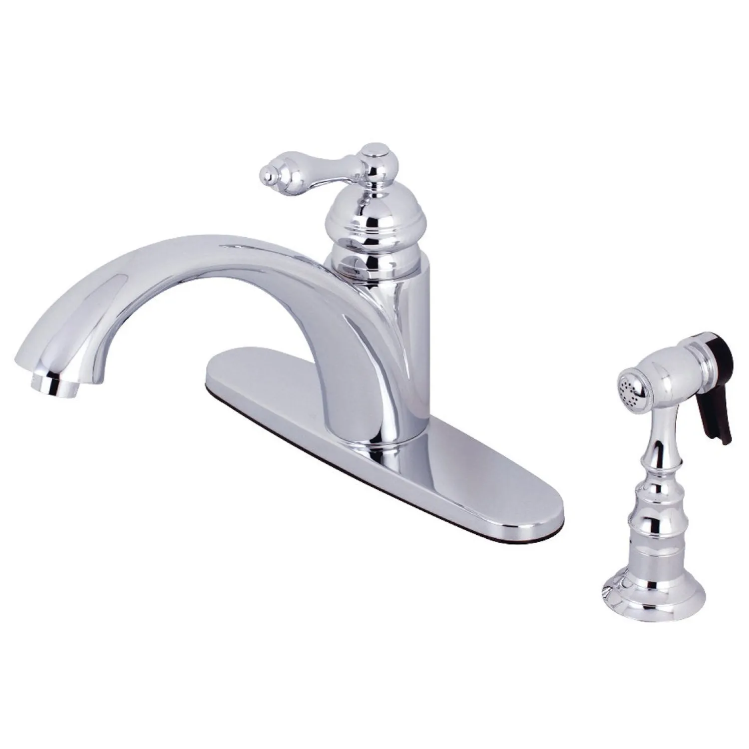 Discount KS6571ALBS Single-Handle Kitchen Faucet in Polished Chrome Faucets With Side Spray