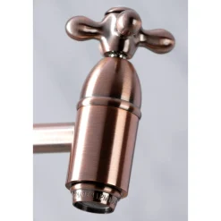 Online KS310AXAC Restoration Wall Mount Pot Filler Kitchen Faucet, Antique Copper Wall Mounted Kitchen Faucets