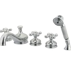 Outlet KS33315AX Royale Three Handle Roman Tub Filler with Hand Shower Tub Faucets
