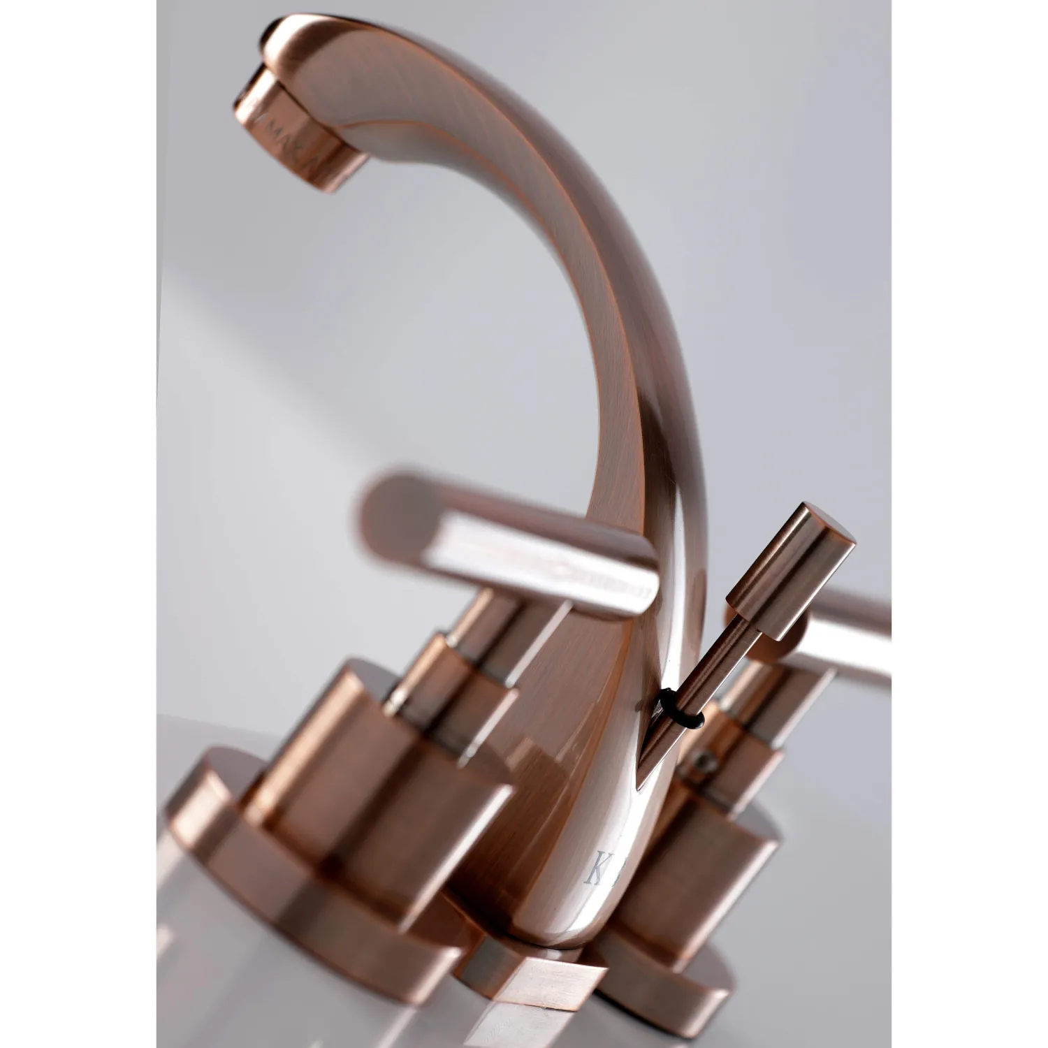 Clearance KS494CMLAC Manhattan 8 in. Widespread Bathroom Faucet, Antique Copper 8" Widespread