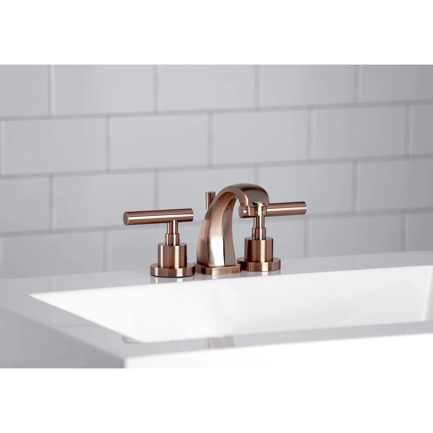Clearance KS494CMLAC Manhattan 8 in. Widespread Bathroom Faucet, Antique Copper 8" Widespread