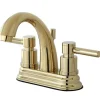 Hot KS8612DL Concord Two Handle Centerset Lavatory Faucet with Brass Pop-up 4" Center Set