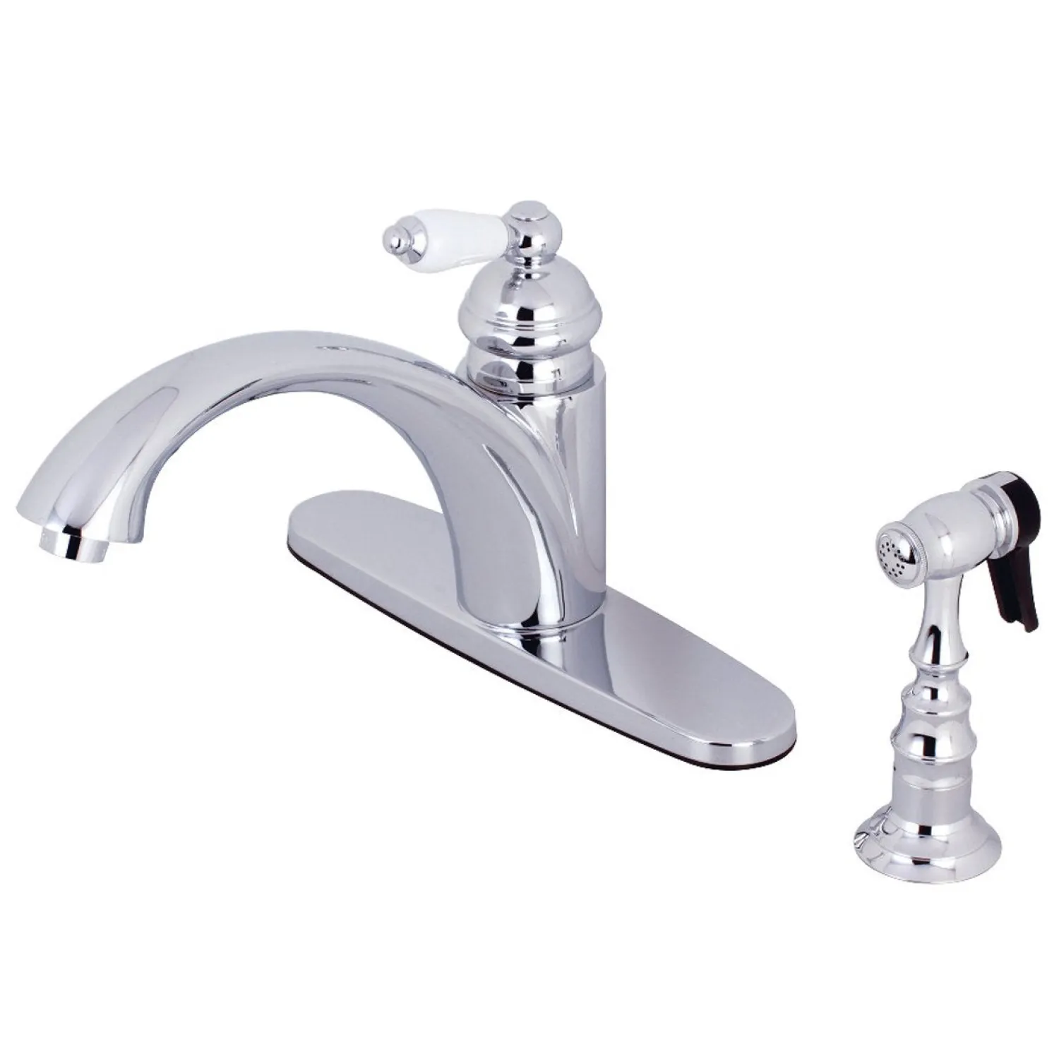 Outlet KS6571PLBS Single-Handle Kitchen Faucet in Polished Chrome Faucets With Side Spray