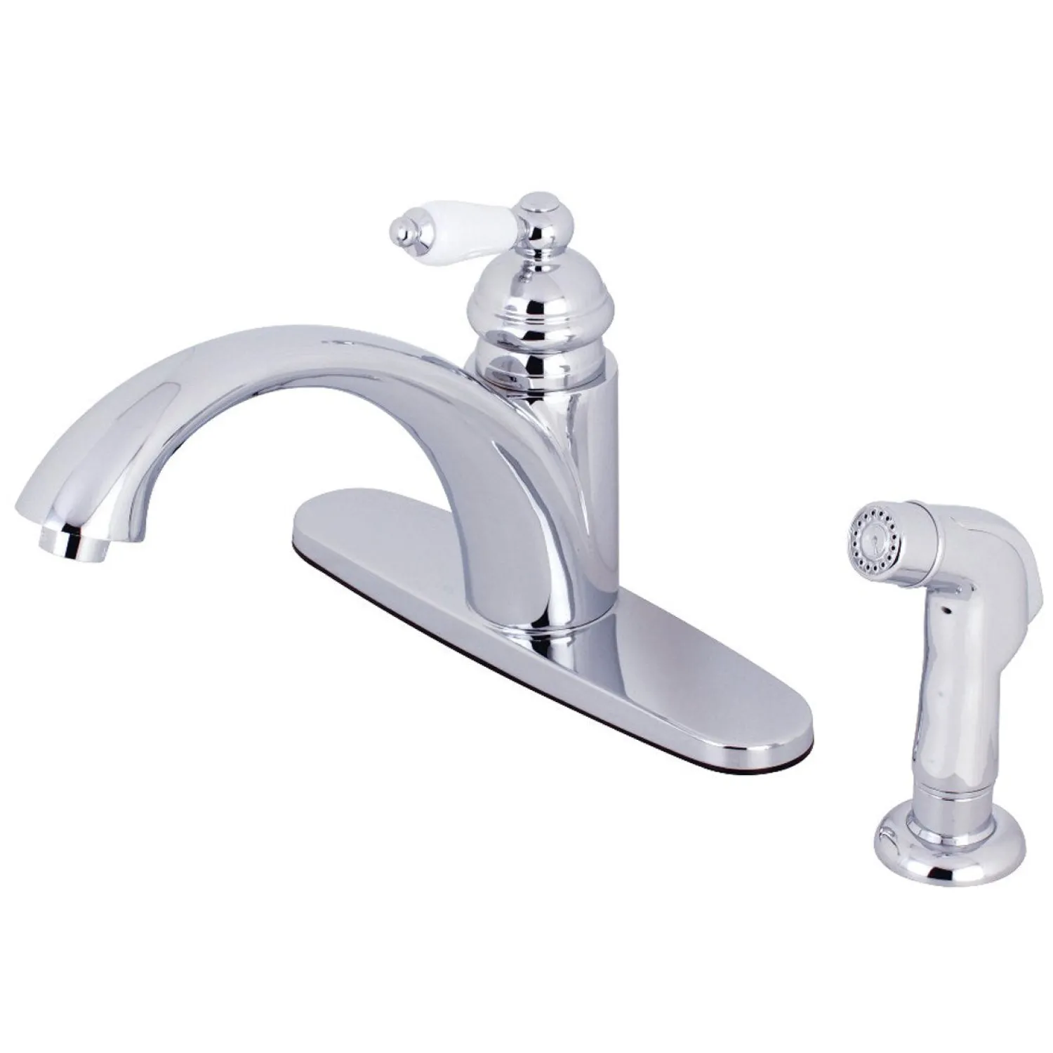 Clearance KS6571PLSP Single-Handle Kitchen Faucet in Polished Chrome Faucets With Side Spray