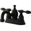 New KS7105TAL 4" Centerset Lavatory Faucet with Brass Pop-up in Oil Rubbed Bronze 4" Center Set