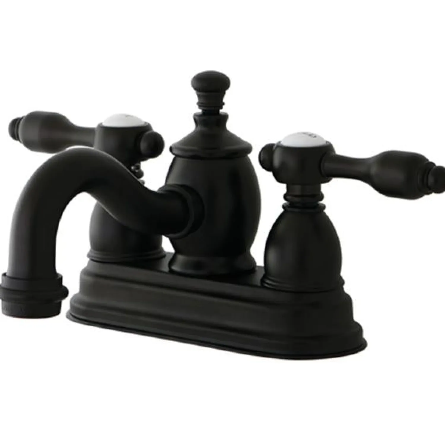 New KS7105TAL 4" Centerset Lavatory Faucet with Brass Pop-up in Oil Rubbed Bronze 4" Center Set