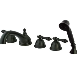 Online KS335X5AL-P Roman Lever Handles Tub Faucet with Hand Shower Tub Faucets