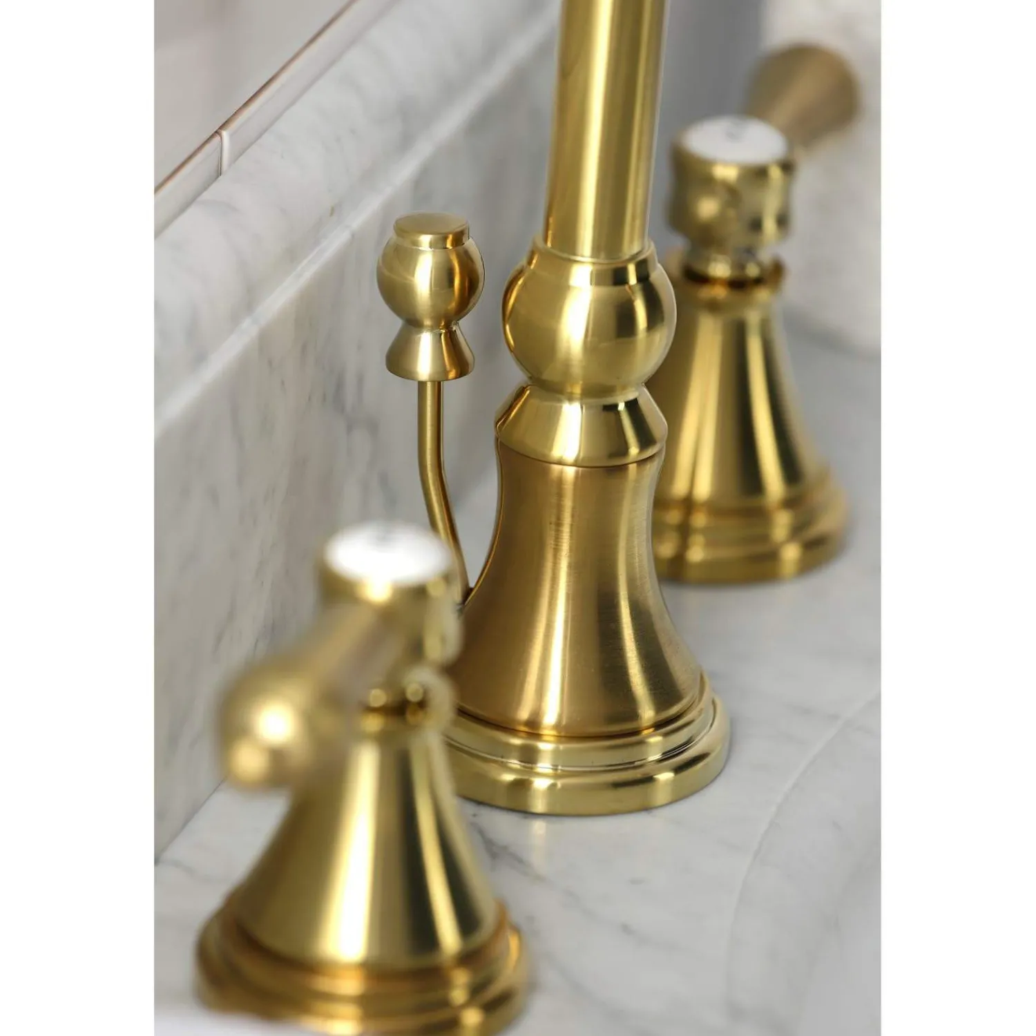 Hot KS298XBAL-P Heirloom Widespread Bathroom Faucet with Brass Pop-Up 8" Widespread