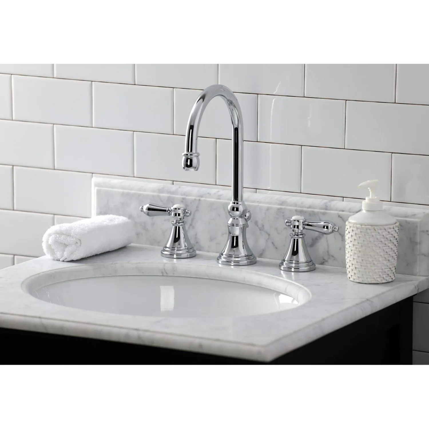 Hot KS298XBAL-P Heirloom Widespread Bathroom Faucet with Brass Pop-Up 8" Widespread