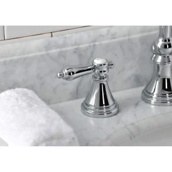Hot KS298XBAL-P Heirloom Widespread Bathroom Faucet with Brass Pop-Up 8