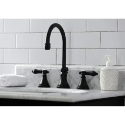 Hot KS298XBAL-P Heirloom Widespread Bathroom Faucet with Brass Pop-Up 8