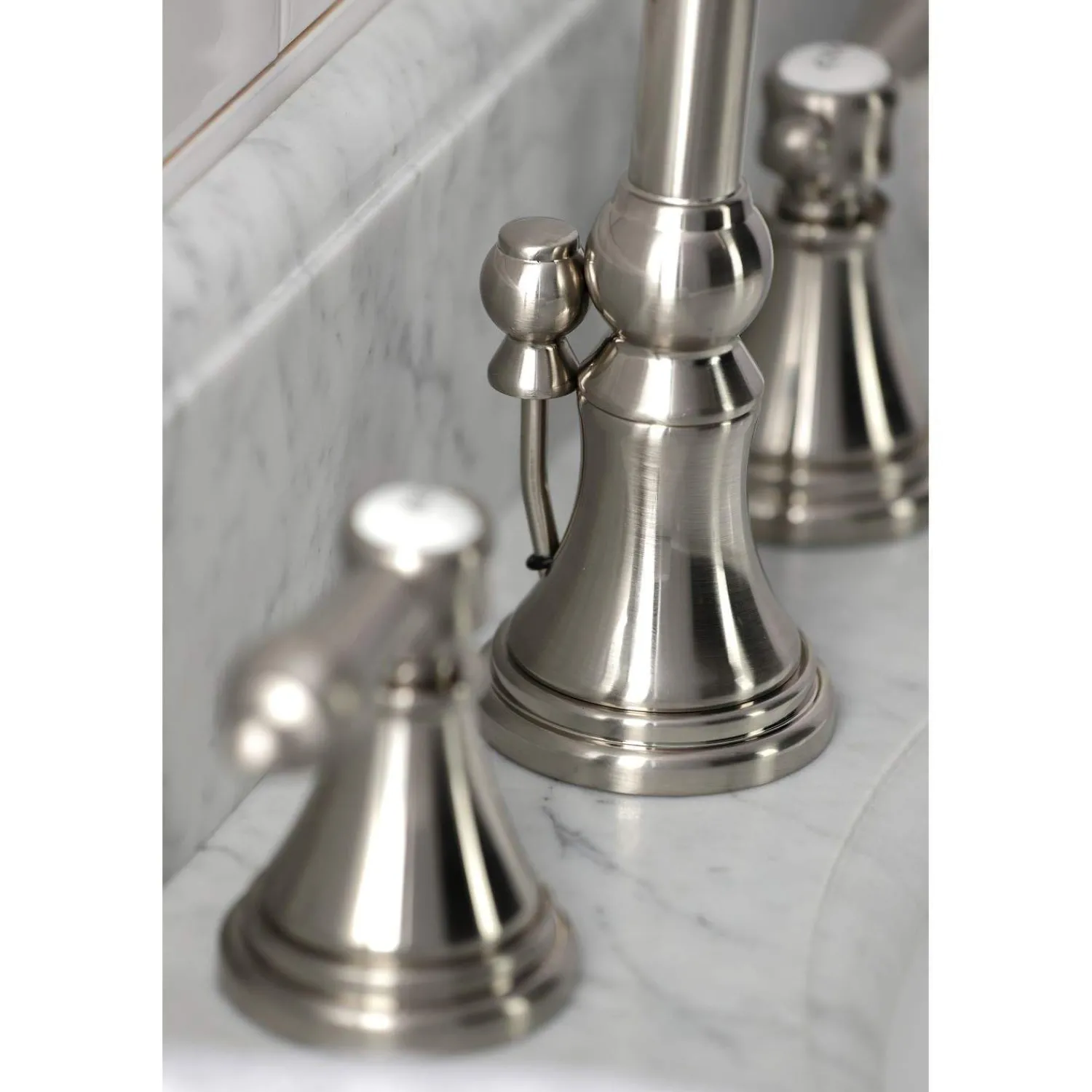 Hot KS298XBAL-P Heirloom Widespread Bathroom Faucet with Brass Pop-Up 8" Widespread