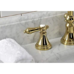 Hot KS298XBAL-P Heirloom Widespread Bathroom Faucet with Brass Pop-Up 8