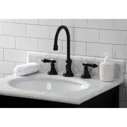 Hot KS298XBAL-P Heirloom Widespread Bathroom Faucet with Brass Pop-Up 8