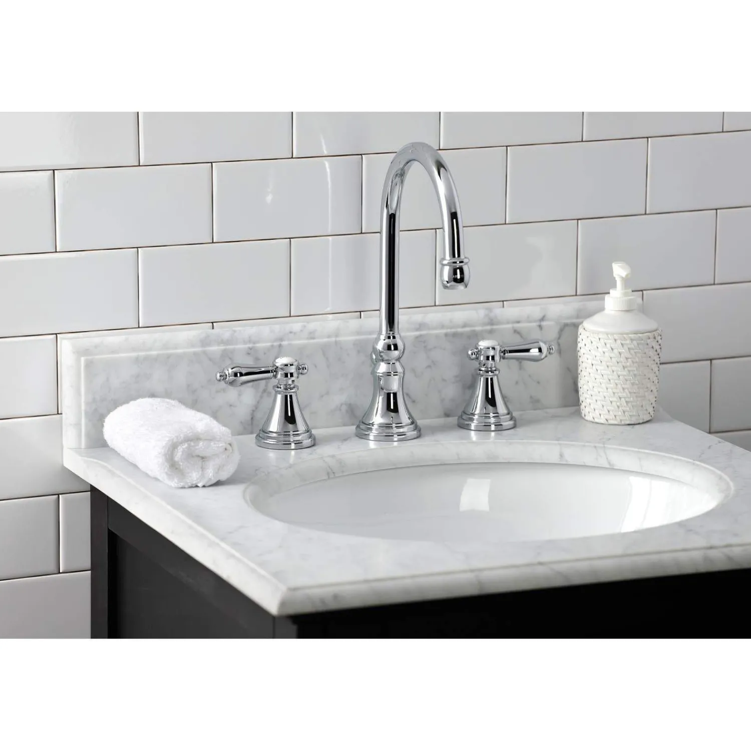 Hot KS298XBAL-P Heirloom Widespread Bathroom Faucet with Brass Pop-Up 8" Widespread