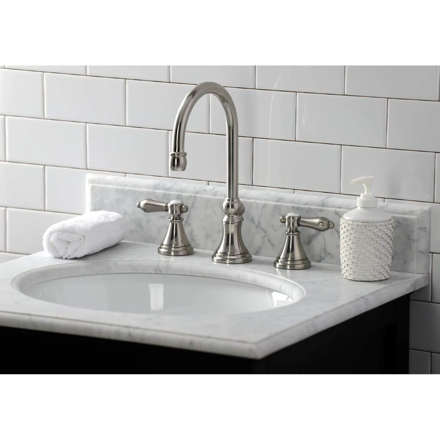 Hot KS298XBAL-P Heirloom Widespread Bathroom Faucet with Brass Pop-Up 8" Widespread
