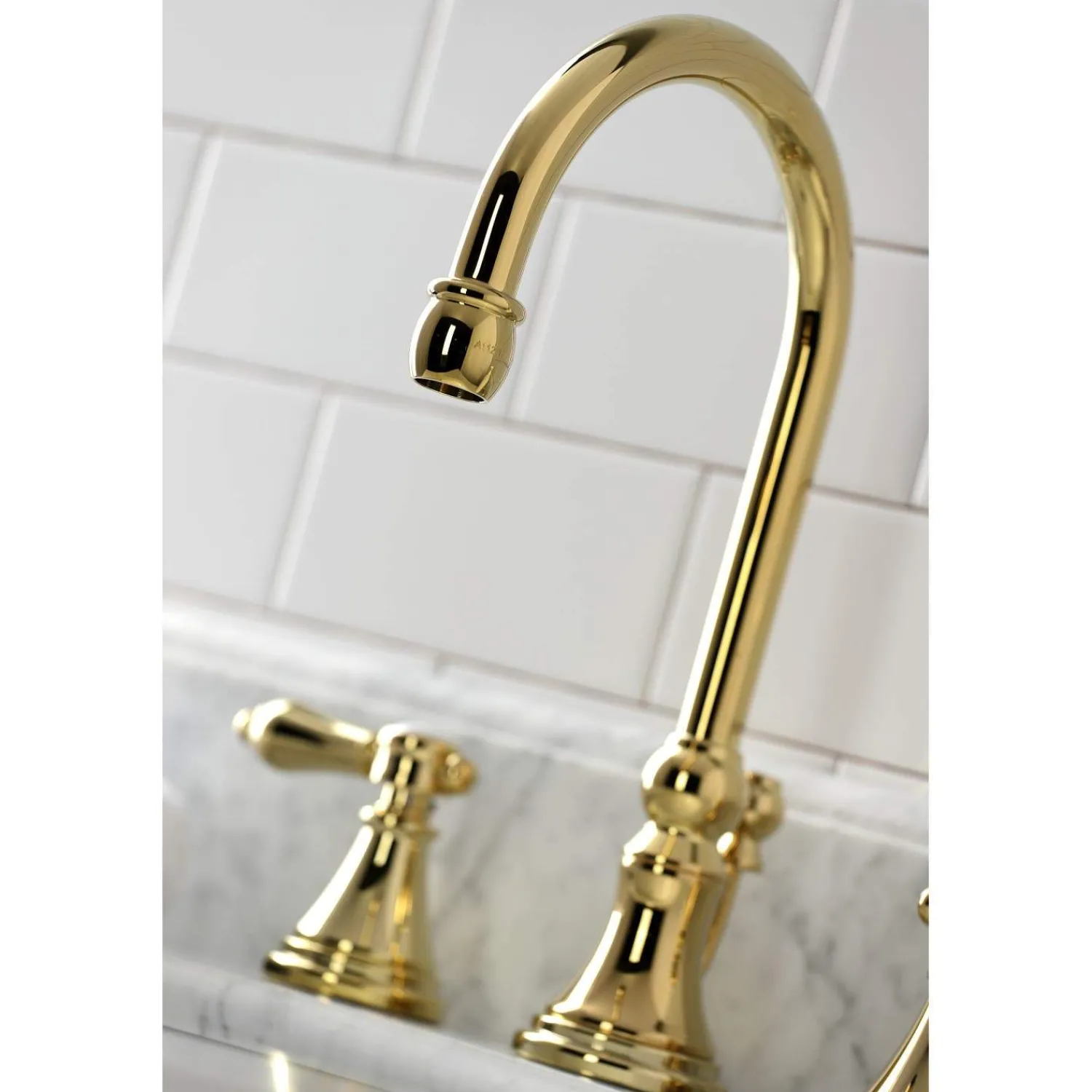 Hot KS298XBAL-P Heirloom Widespread Bathroom Faucet with Brass Pop-Up 8" Widespread