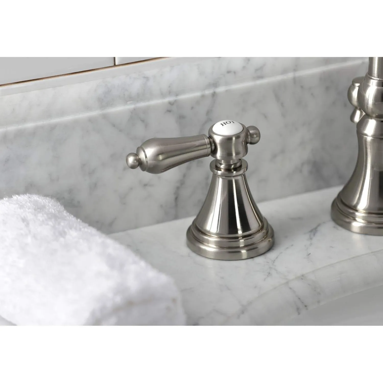 Hot KS298XBAL-P Heirloom Widespread Bathroom Faucet with Brass Pop-Up 8" Widespread
