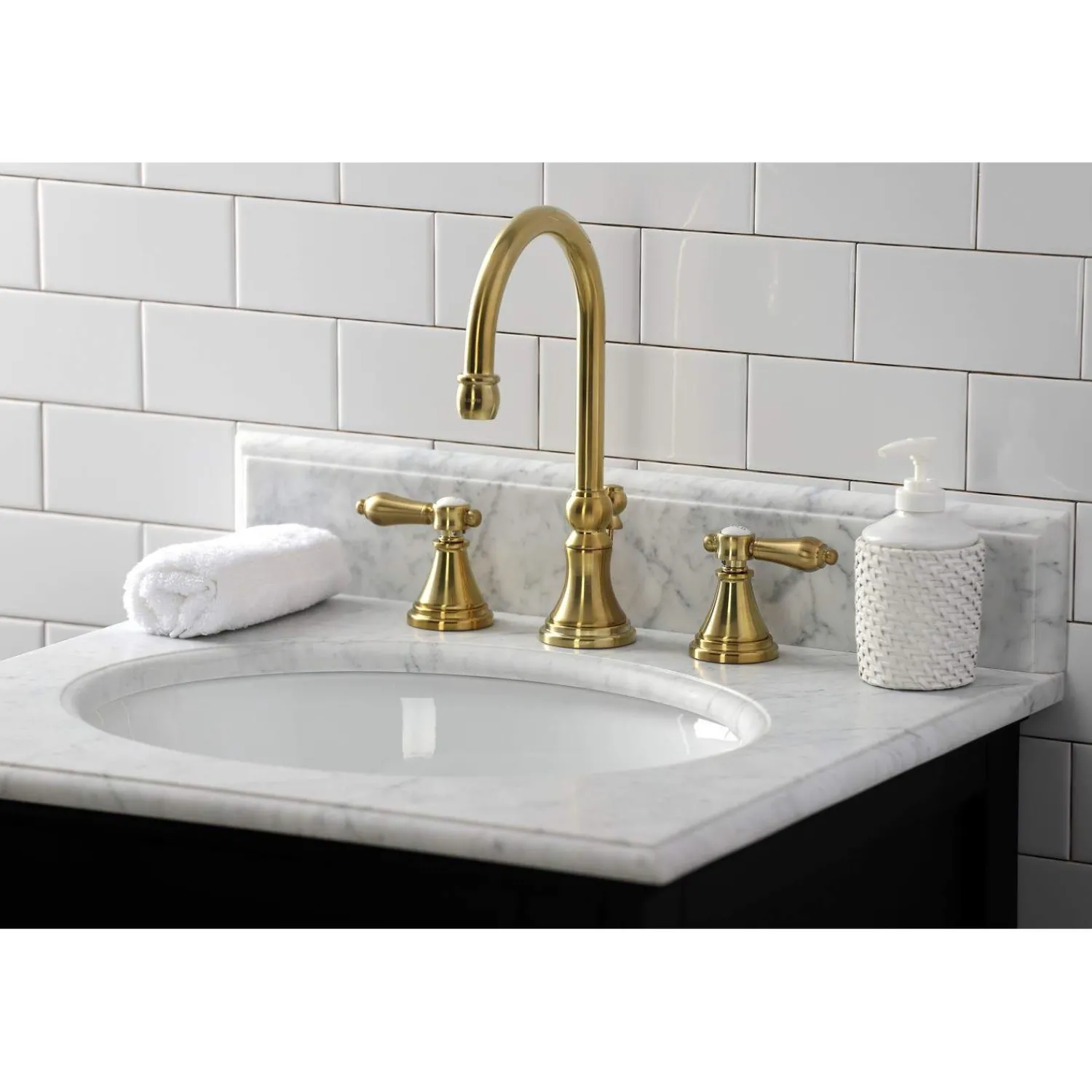 Hot KS298XBAL-P Heirloom Widespread Bathroom Faucet with Brass Pop-Up 8" Widespread