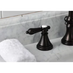 Hot KS298XBAL-P Heirloom Widespread Bathroom Faucet with Brass Pop-Up 8