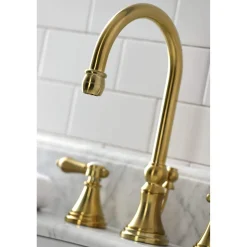 Hot KS298XBAL-P Heirloom Widespread Bathroom Faucet with Brass Pop-Up 8