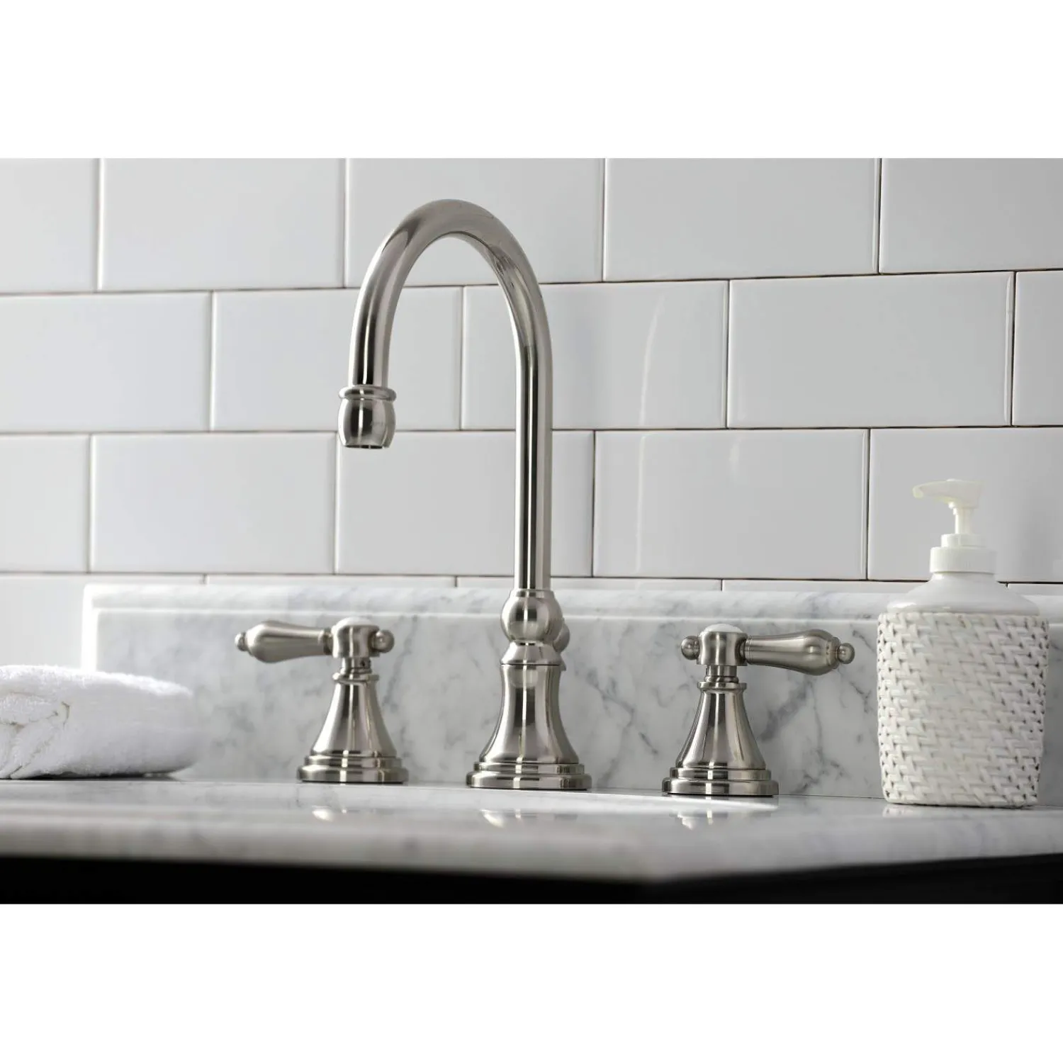 Hot KS298XBAL-P Heirloom Widespread Bathroom Faucet with Brass Pop-Up 8" Widespread