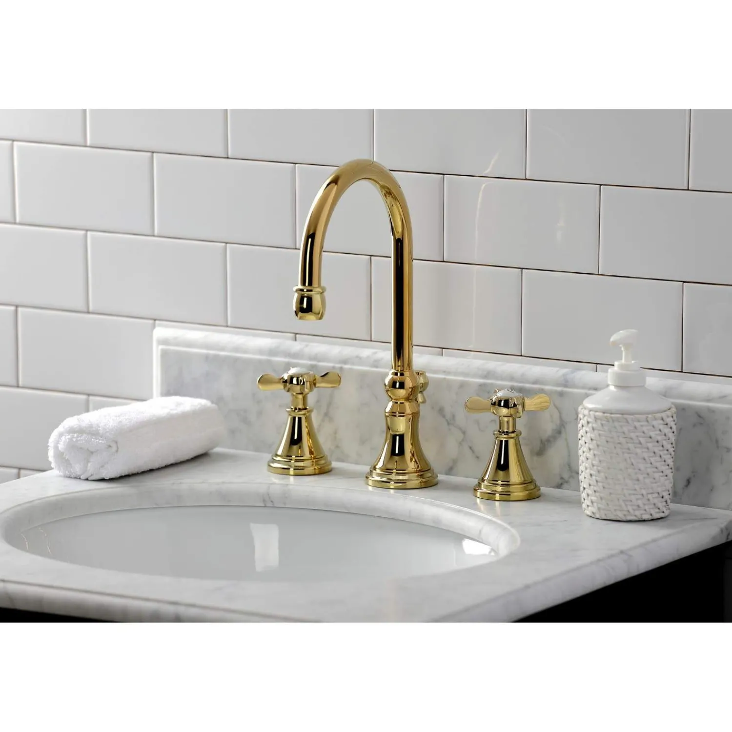 Hot KS298XBEX-P Essex Widespread Bathroom Faucet with Brass Pop-Up 8" Widespread