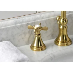 Hot KS298XBEX-P Essex Widespread Bathroom Faucet with Brass Pop-Up 8