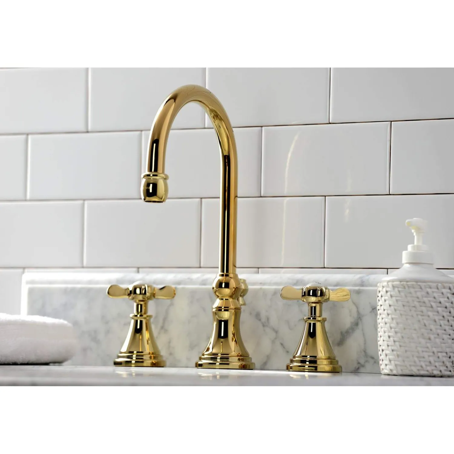 Hot KS298XBEX-P Essex Widespread Bathroom Faucet with Brass Pop-Up 8" Widespread