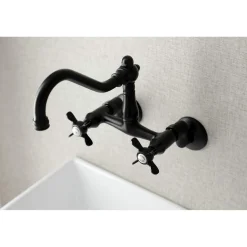 Online KS322XBEX-P 6-Inch Adjustable Center Wall Mount Kitchen Faucet Wall Mounted Kitchen Faucets