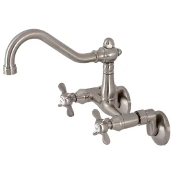 Online KS322XBEX-P 6-Inch Adjustable Center Wall Mount Kitchen Faucet Wall Mounted Kitchen Faucets