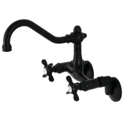 Online KS322XBEX-P 6-Inch Adjustable Center Wall Mount Kitchen Faucet Wall Mounted Kitchen Faucets