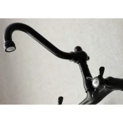 Online KS322XBEX-P 6-Inch Adjustable Center Wall Mount Kitchen Faucet Wall Mounted Kitchen Faucets