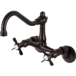 Online KS322XBEX-P 6-Inch Adjustable Center Wall Mount Kitchen Faucet Wall Mounted Kitchen Faucets