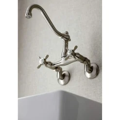 Online KS322XBEX-P 6-Inch Adjustable Center Wall Mount Kitchen Faucet Wall Mounted Kitchen Faucets