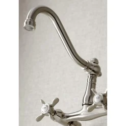 Online KS322XBEX-P 6-Inch Adjustable Center Wall Mount Kitchen Faucet Wall Mounted Kitchen Faucets