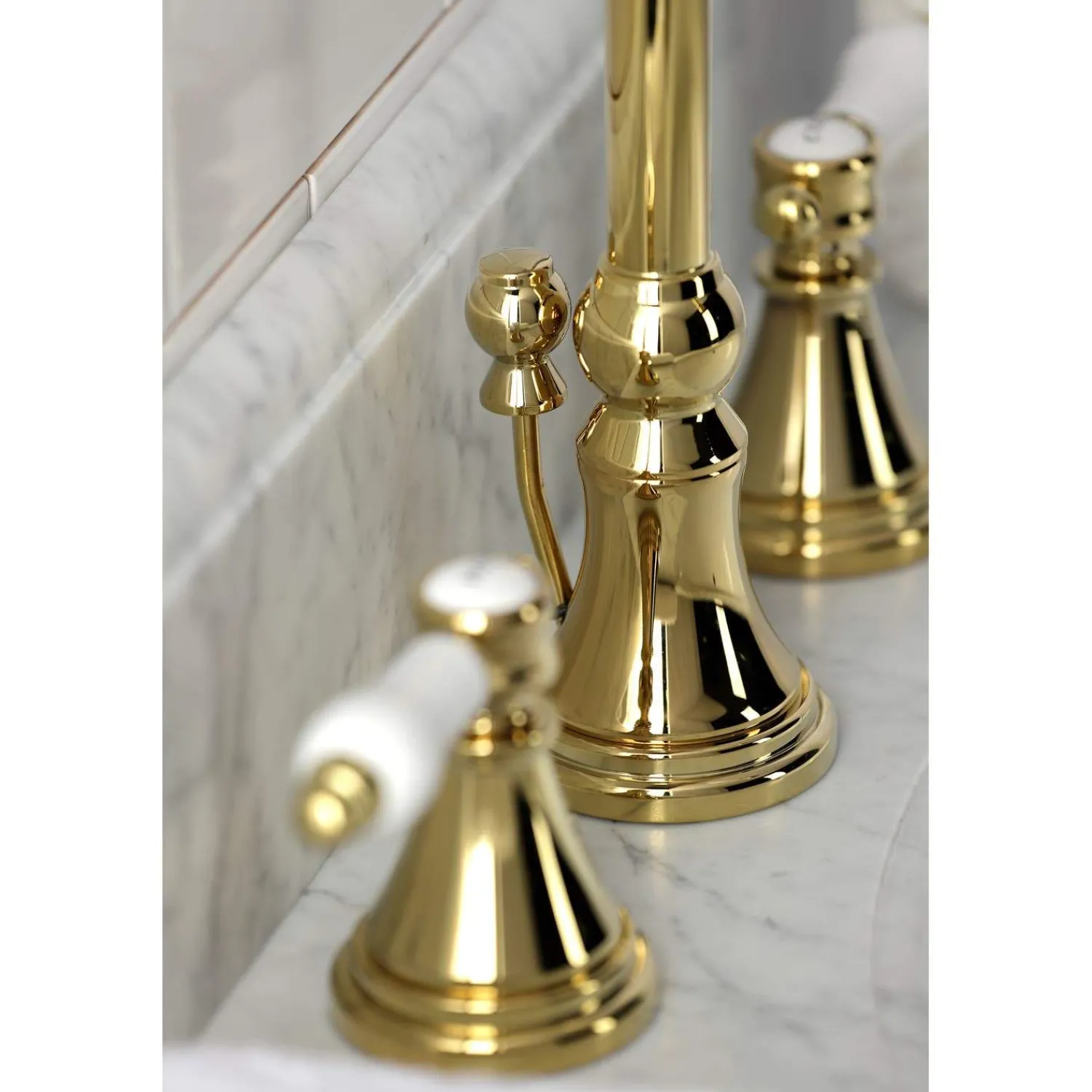 Sale KS298XBPL-P Bel Air Widespread Bathroom Faucet with Brass Pop-Up 8" Widespread