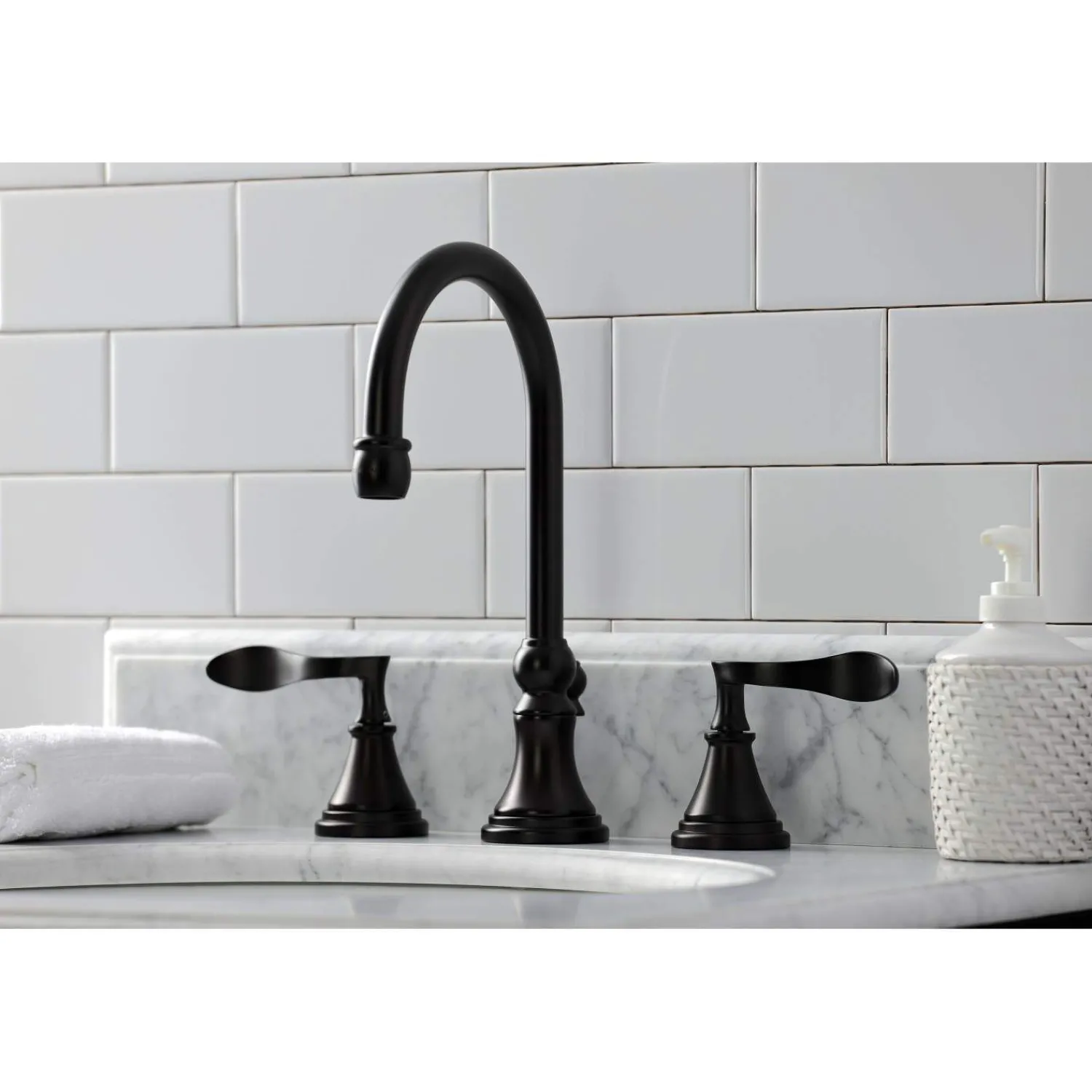 Clearance KS298XCFL-P Century Widespread Bathroom Faucet with Brass Pop-Up 8" Widespread