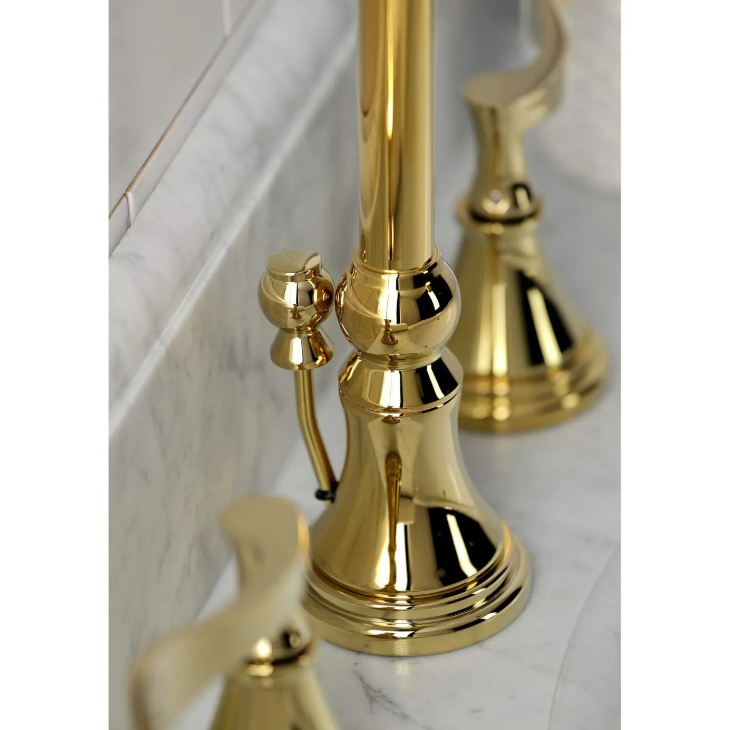 Clearance KS298XCFL-P Century Widespread Bathroom Faucet with Brass Pop-Up 8" Widespread