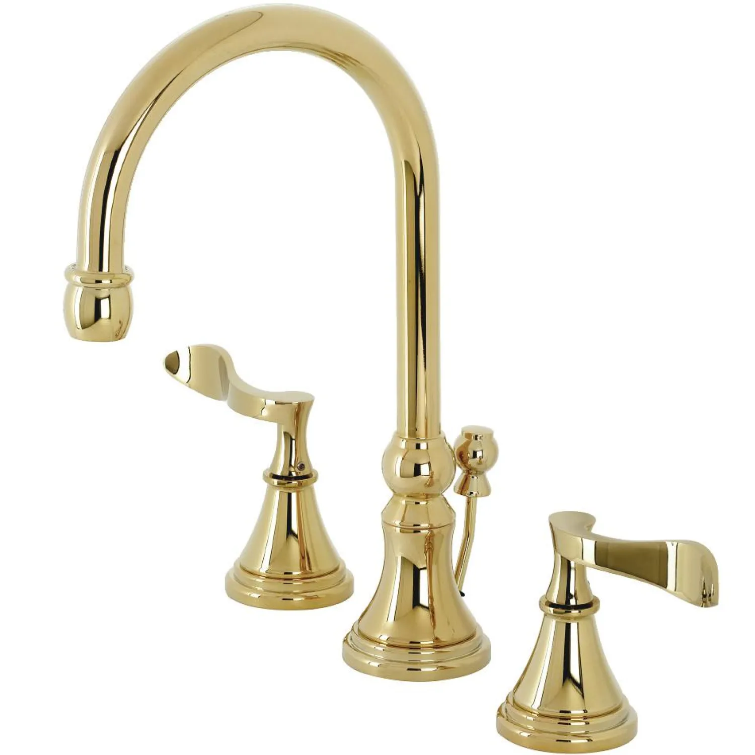 Clearance KS298XCFL-P Century Widespread Bathroom Faucet with Brass Pop-Up 8" Widespread