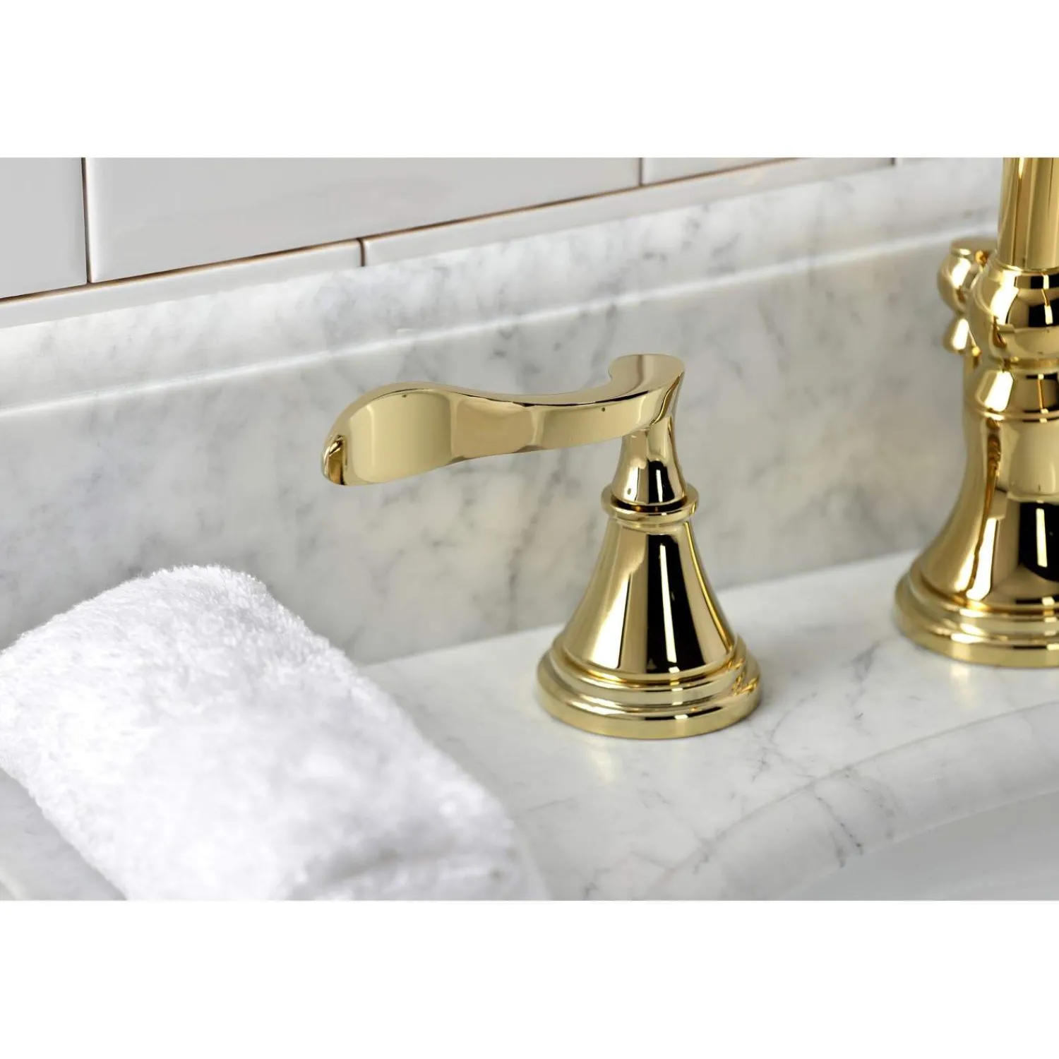Clearance KS298XCFL-P Century Widespread Bathroom Faucet with Brass Pop-Up 8" Widespread
