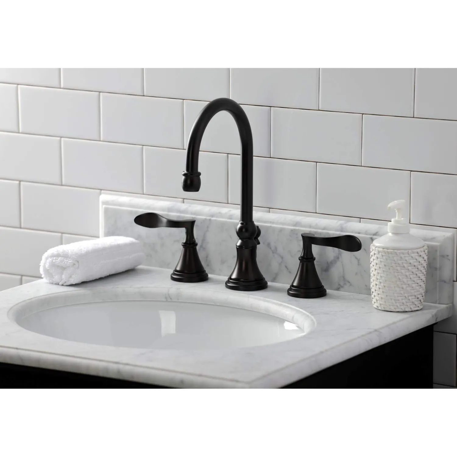 Clearance KS298XCFL-P Century Widespread Bathroom Faucet with Brass Pop-Up 8" Widespread