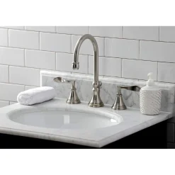 Clearance KS298XCFL-P Century Widespread Bathroom Faucet with Brass Pop-Up 8