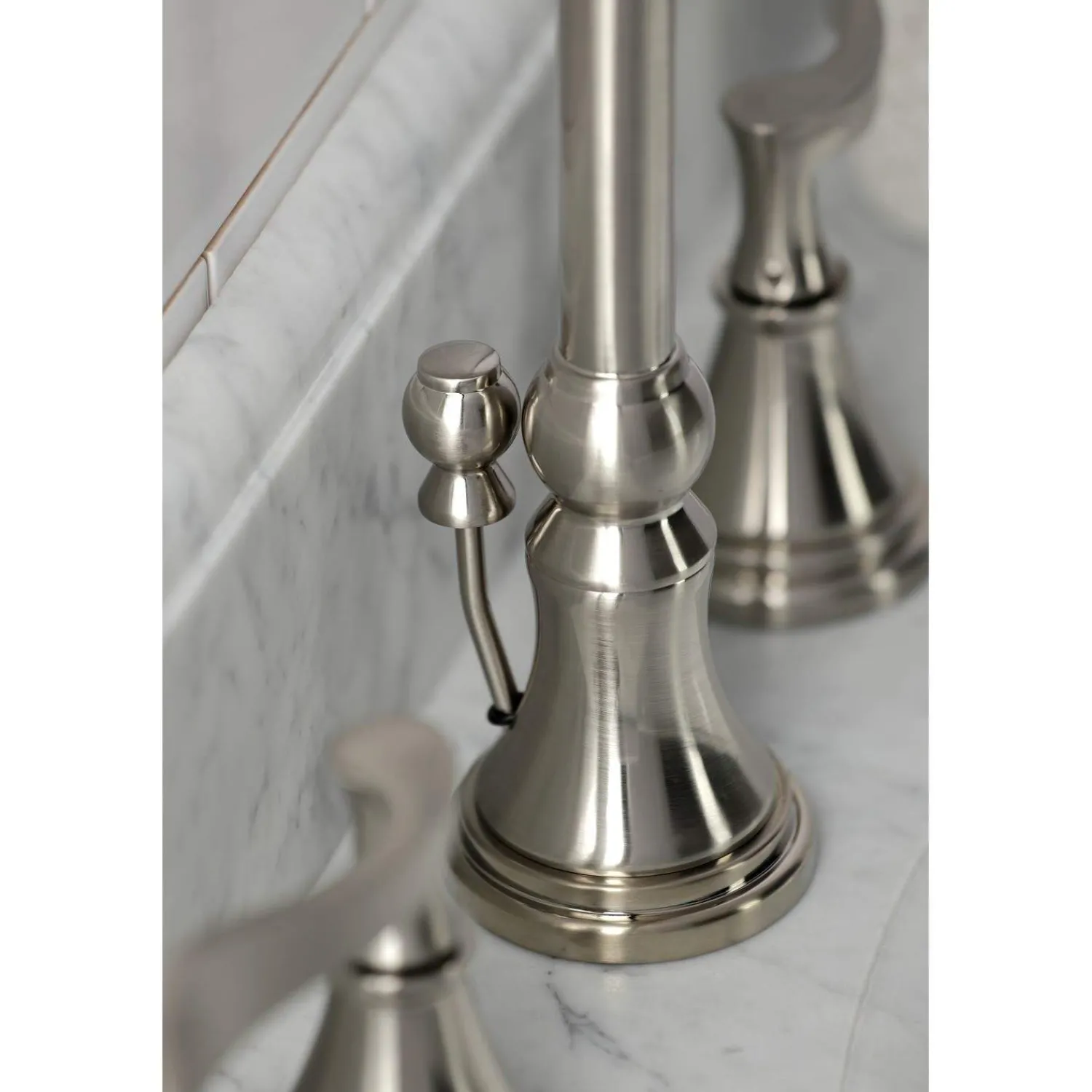 Clearance KS298XCFL-P Century Widespread Bathroom Faucet with Brass Pop-Up 8" Widespread