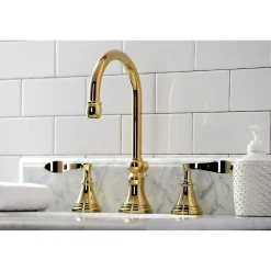 Clearance KS298XCFL-P Century Widespread Bathroom Faucet with Brass Pop-Up 8