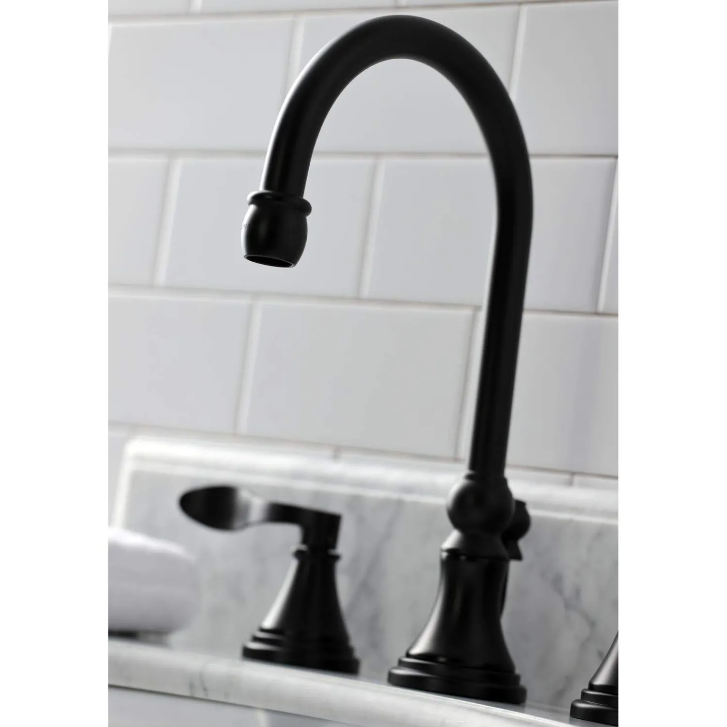 Outlet KS298XDFL-P NuFrench Widespread Bathroom Faucet with Brass Pop-Up 8" Widespread